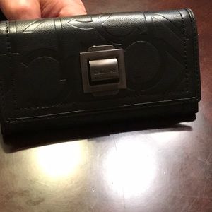 Calvin Klein black wallet flat black hardware